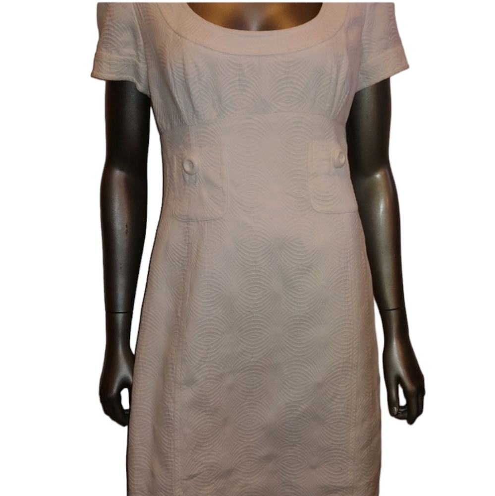 394.Trina Turk white scoop neck dress - 8 -